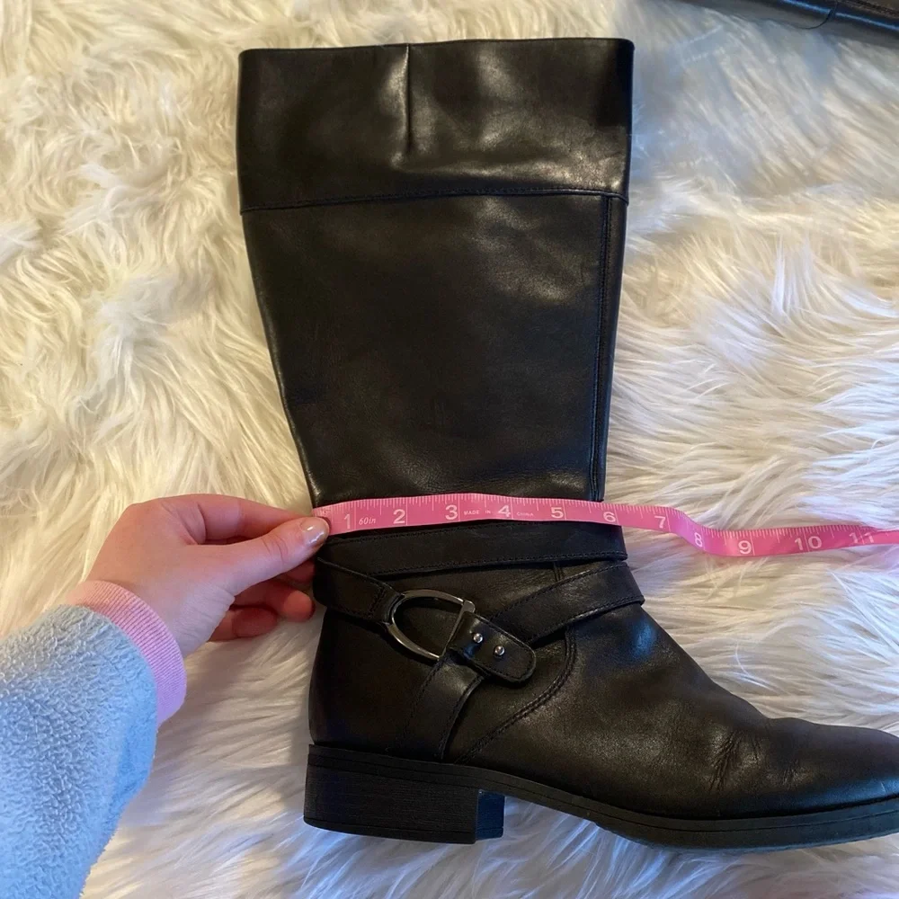 Bandolino size 9.5 black leather riding boots